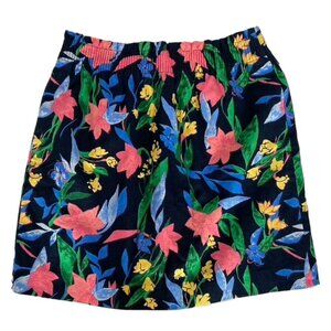 J. Crew Printed Linen-Cotton Skirt